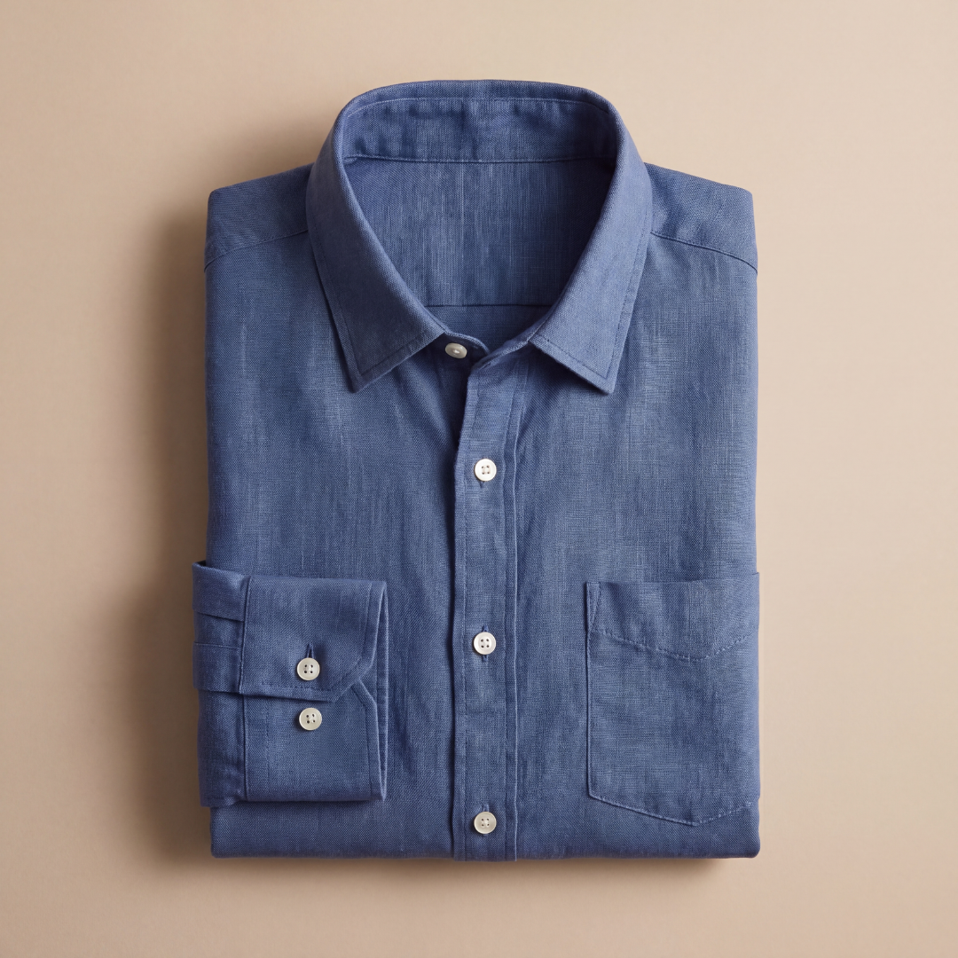 Men's Long Sleeve Linen Shirt Casual Relaxed Fit Summer