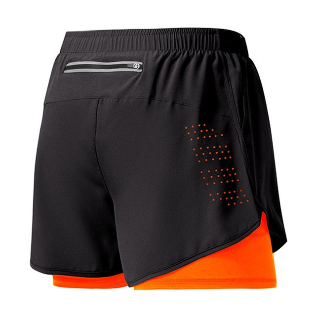 Men's 2-in-1 Athletic Shorts Breathable Inner Liner
