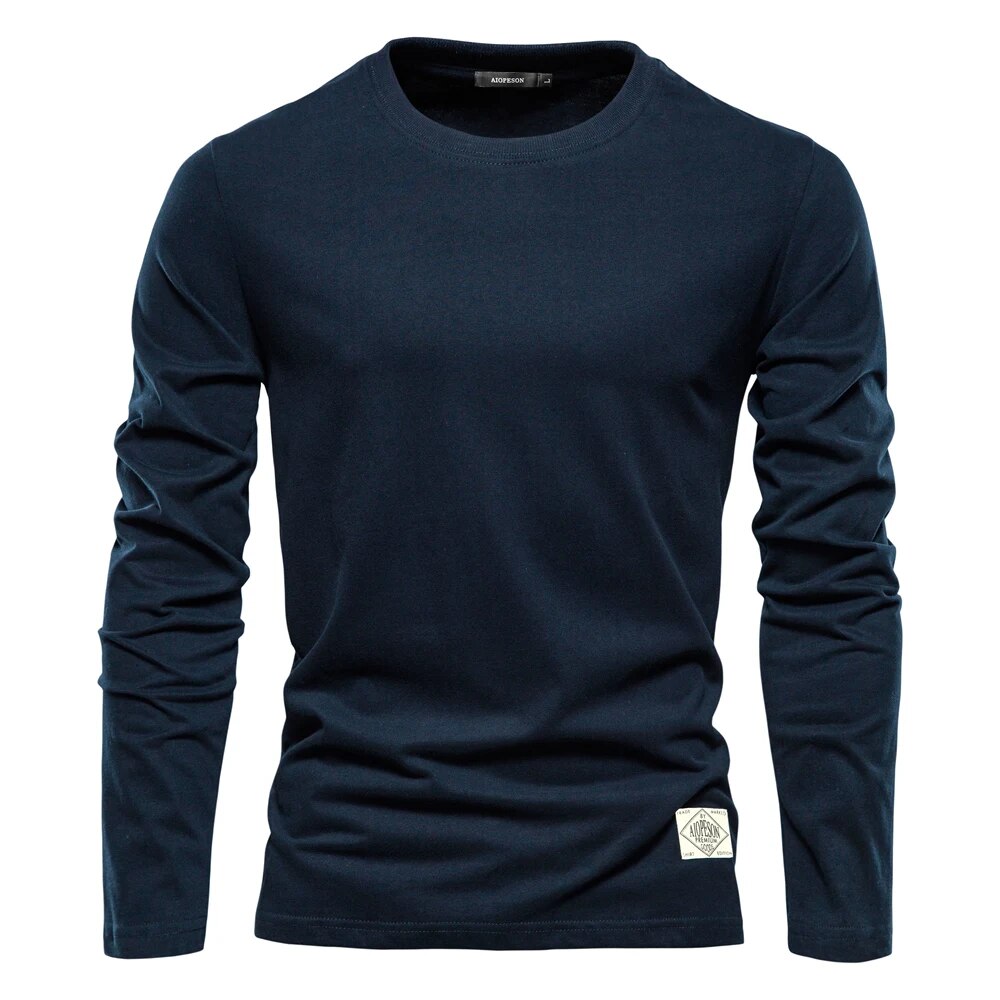 Men's Classic Long-Sleeve T-Shirt Lightweight Breathable Everyday Essential