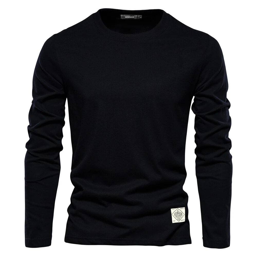 Men's Classic Long-Sleeve T-Shirt Lightweight Breathable Everyday Essential
