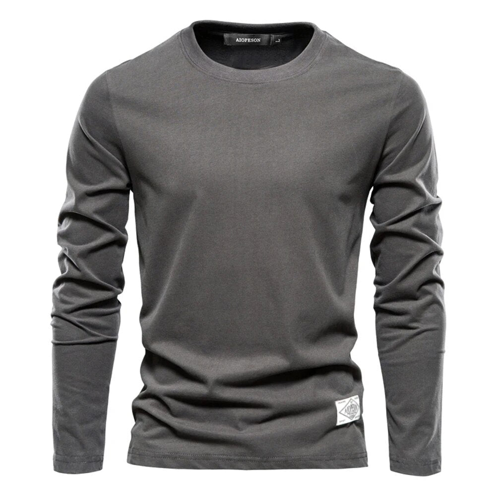 Men's Classic Long-Sleeve T-Shirt Lightweight Breathable Everyday Essential