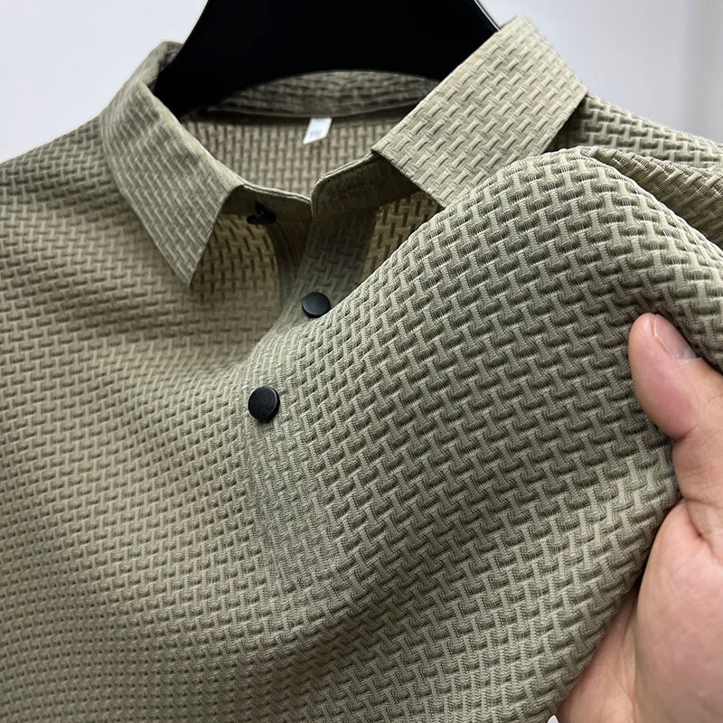 Men's Classic Polo Shirt Breathable Cotton Regular Fit