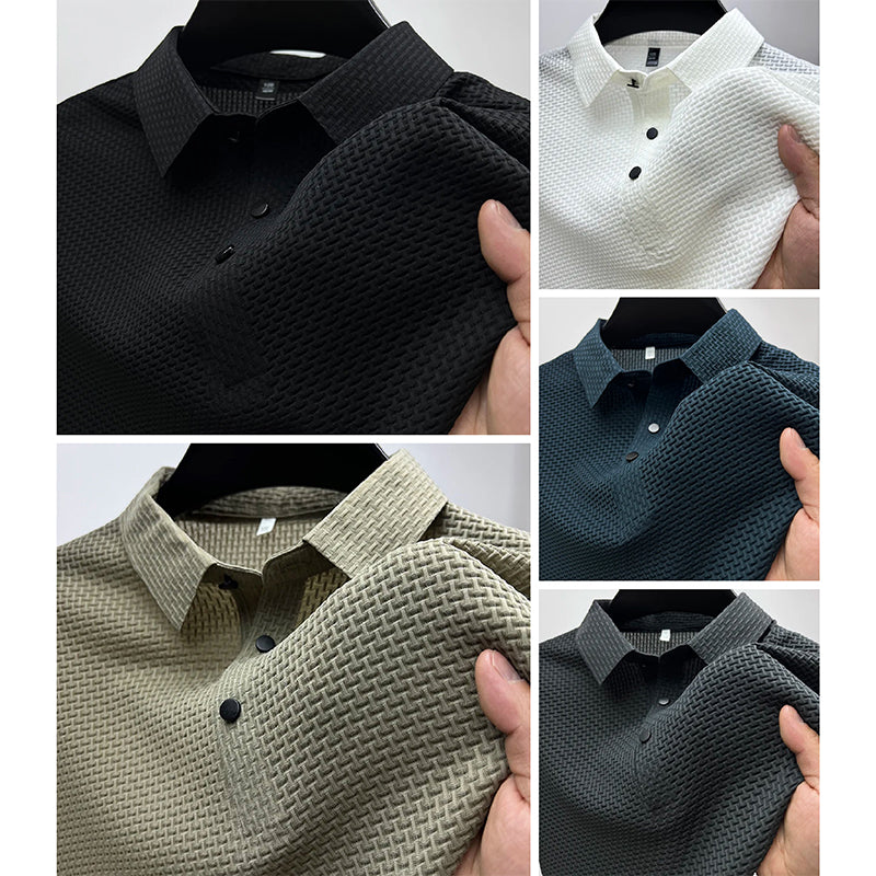 Men's Classic Polo Shirt Breathable Cotton Regular Fit