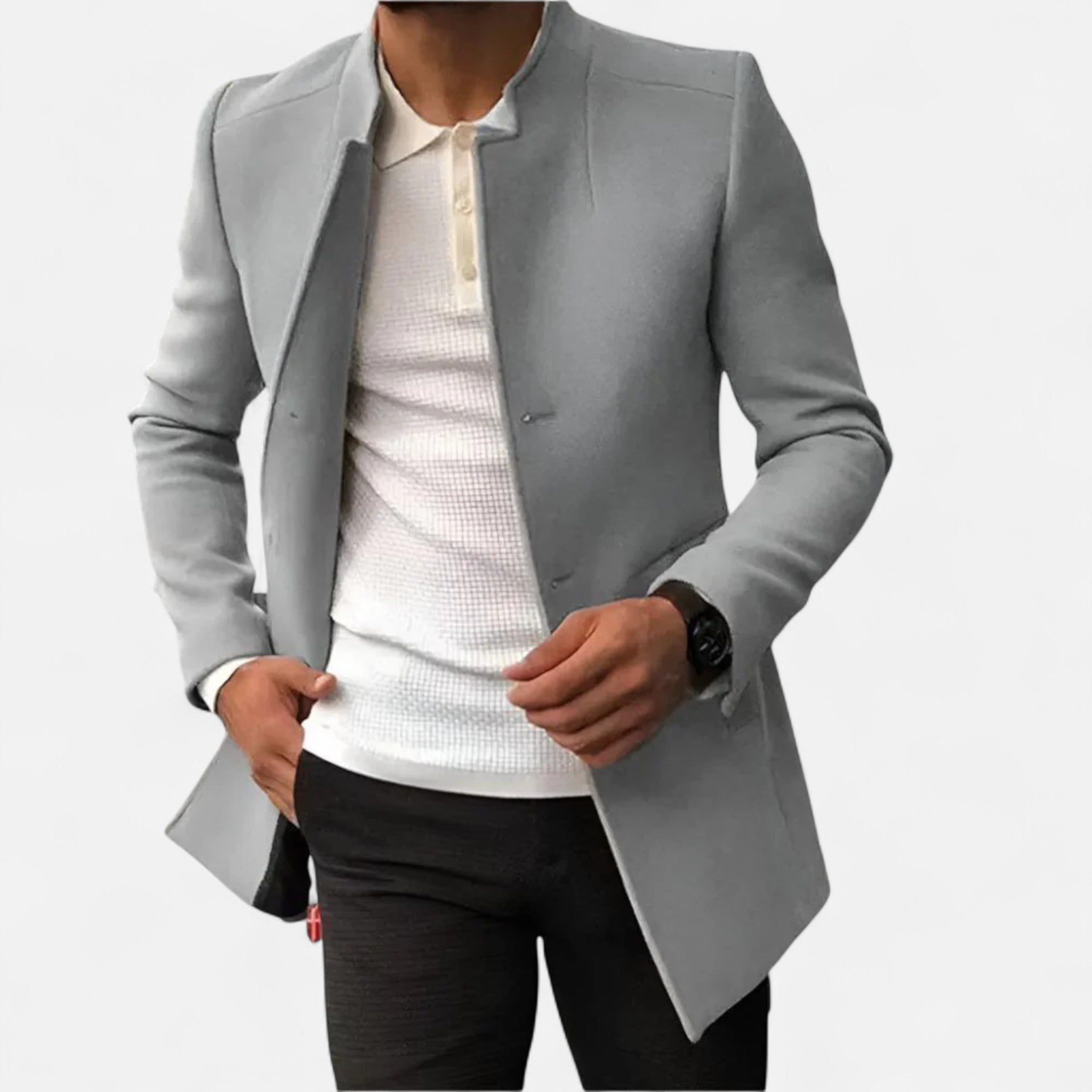 Men's Classic Wool Overcoat Timeless Smart Casual Winter Coat