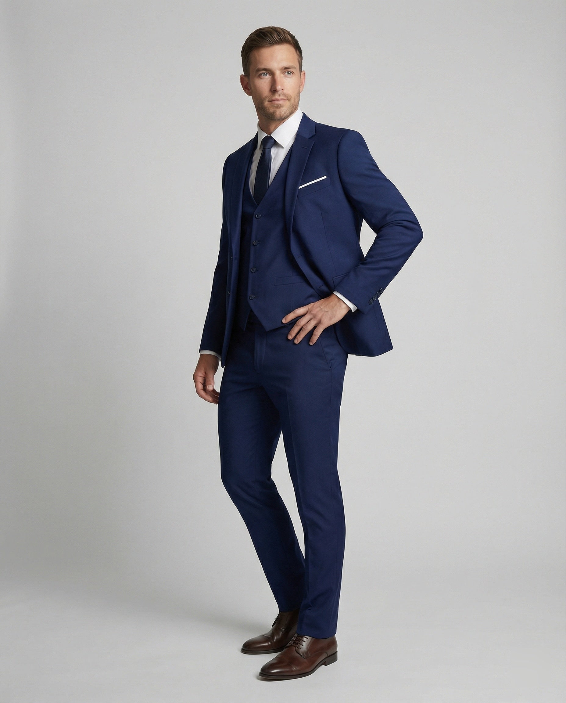 Men's Elegant Two-Piece Suit Slim Fit Formal Wedding Multi-Colour