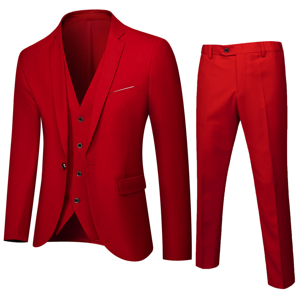 Men's Elegant Two-Piece Suit Slim Fit Formal Wedding Multi-Colour