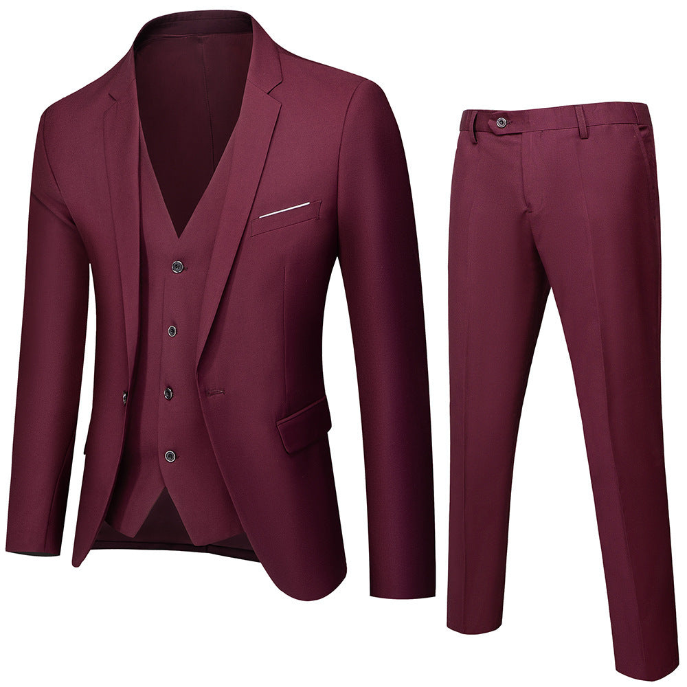 Men's Elegant Two-Piece Suit Slim Fit Formal Wedding Multi-Colour