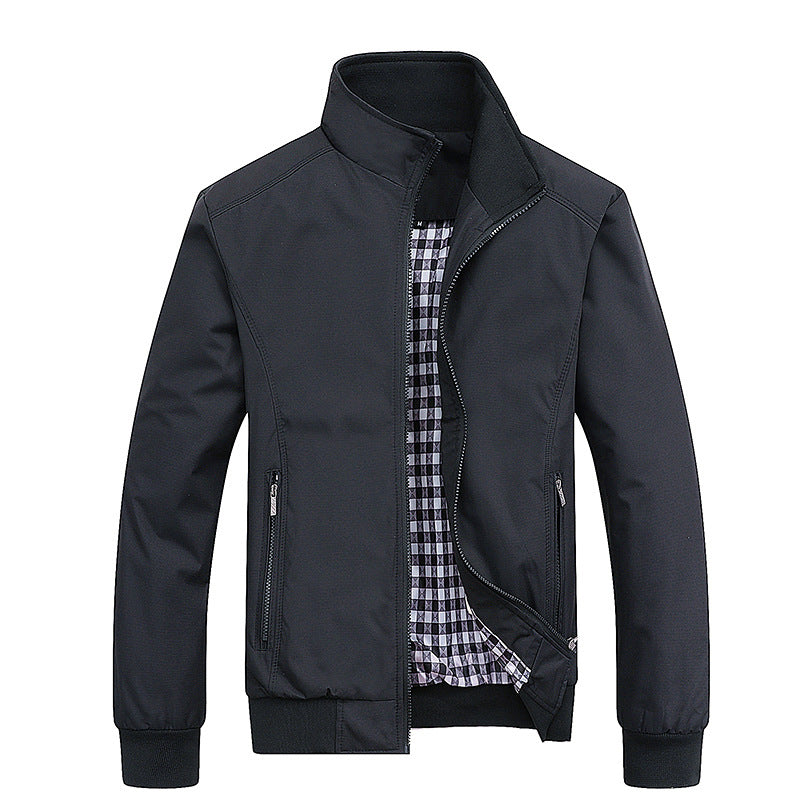 Men's Lightweight Transition Jacket Stand Collar Easy Wear Casual