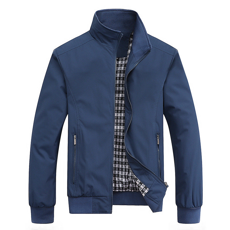 Men's Lightweight Transition Jacket Stand Collar Easy Wear Casual