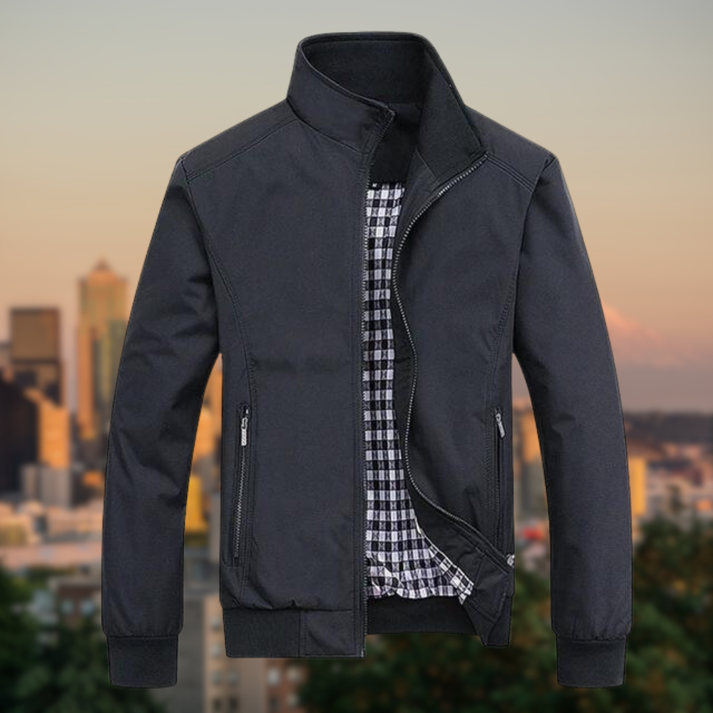 Men's Lightweight Transition Jacket Stand Collar Easy Wear Casual
