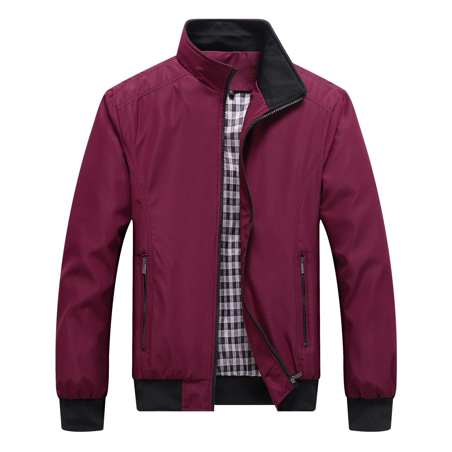 Men's Lightweight Transition Jacket Stand Collar Easy Wear Casual