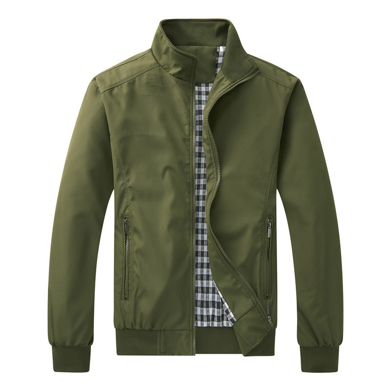 Men's Lightweight Transition Jacket Stand Collar Easy Wear Casual