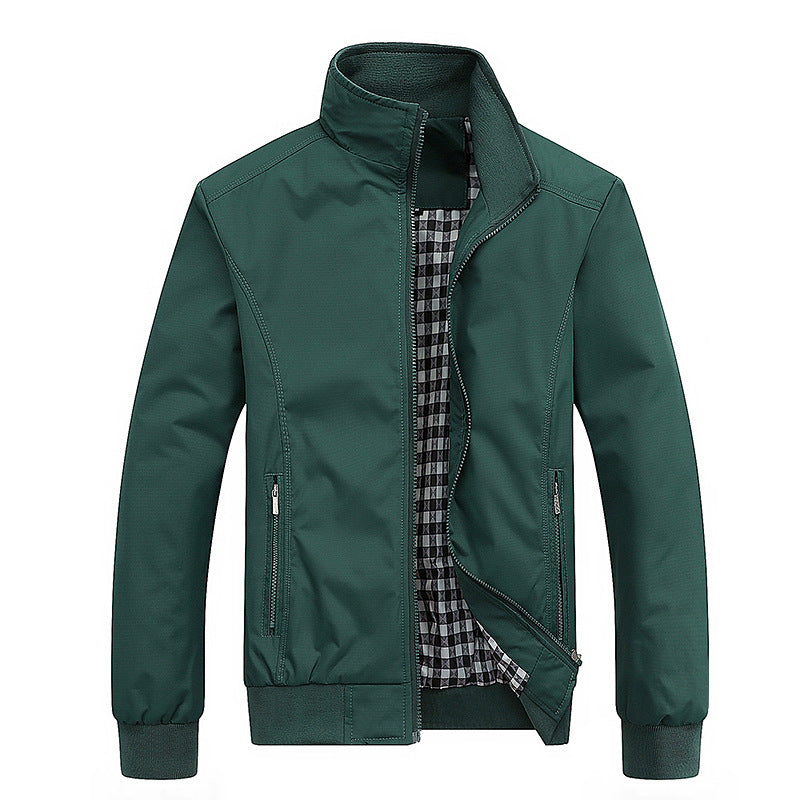 Men's Lightweight Transition Jacket Stand Collar Easy Wear Casual
