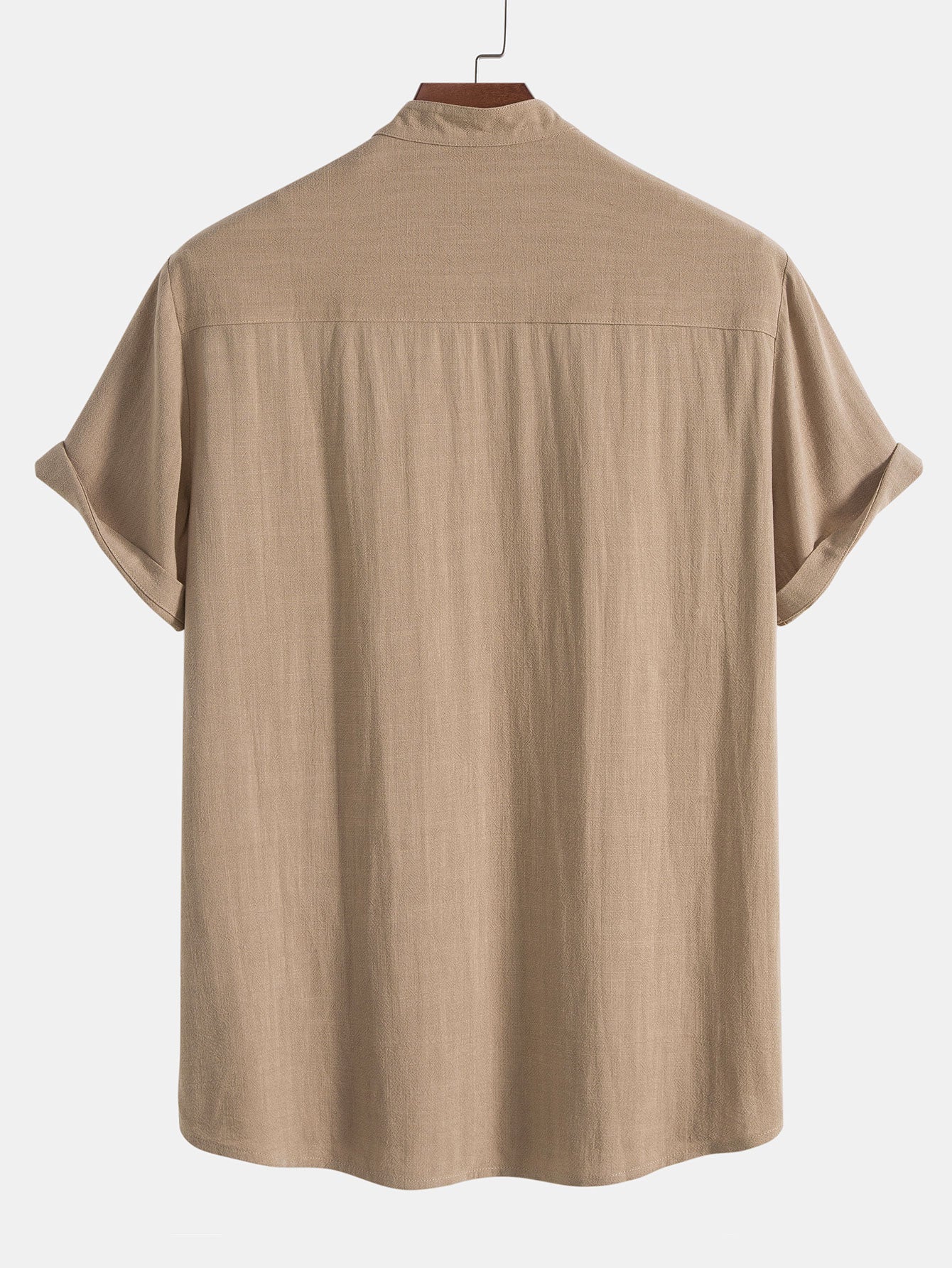 Men's Linen Band Collar Shirt and Trousers Co-Ord Set