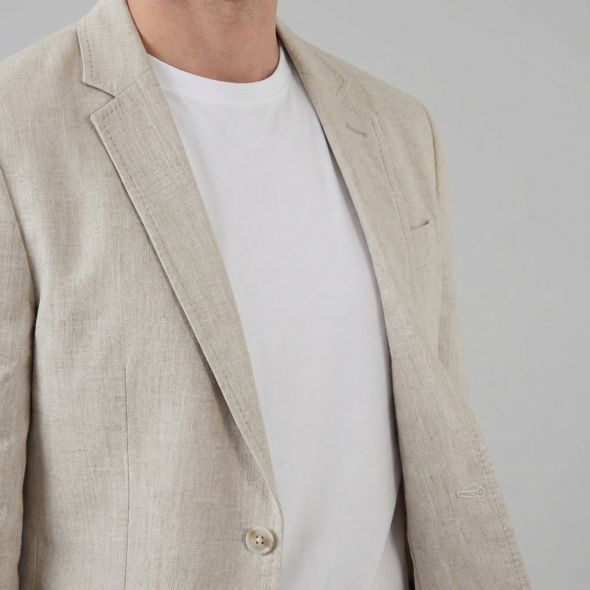 Men's Linen Blazer Jacket Breathable Relaxed Summer Smart Casual