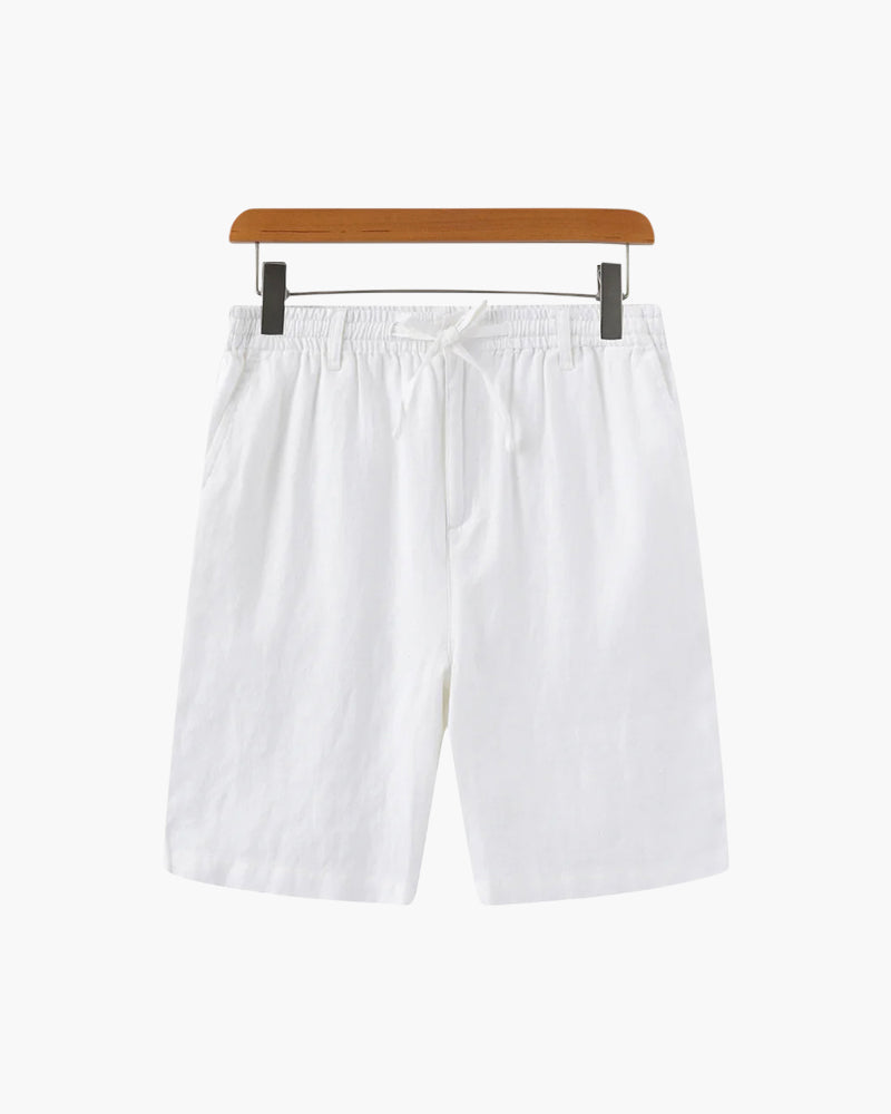 Men's Linen Shorts Straight Fit Breathable Summer Casual Style