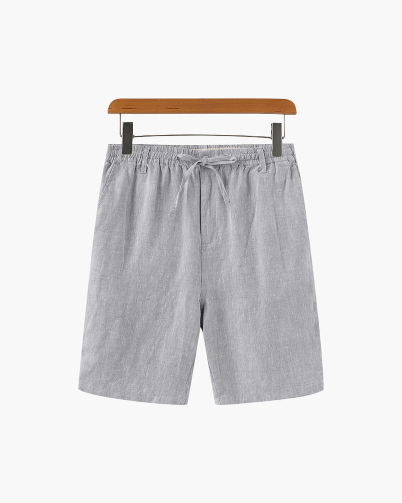 Men's Linen Shorts Straight Fit Breathable Summer Casual Style