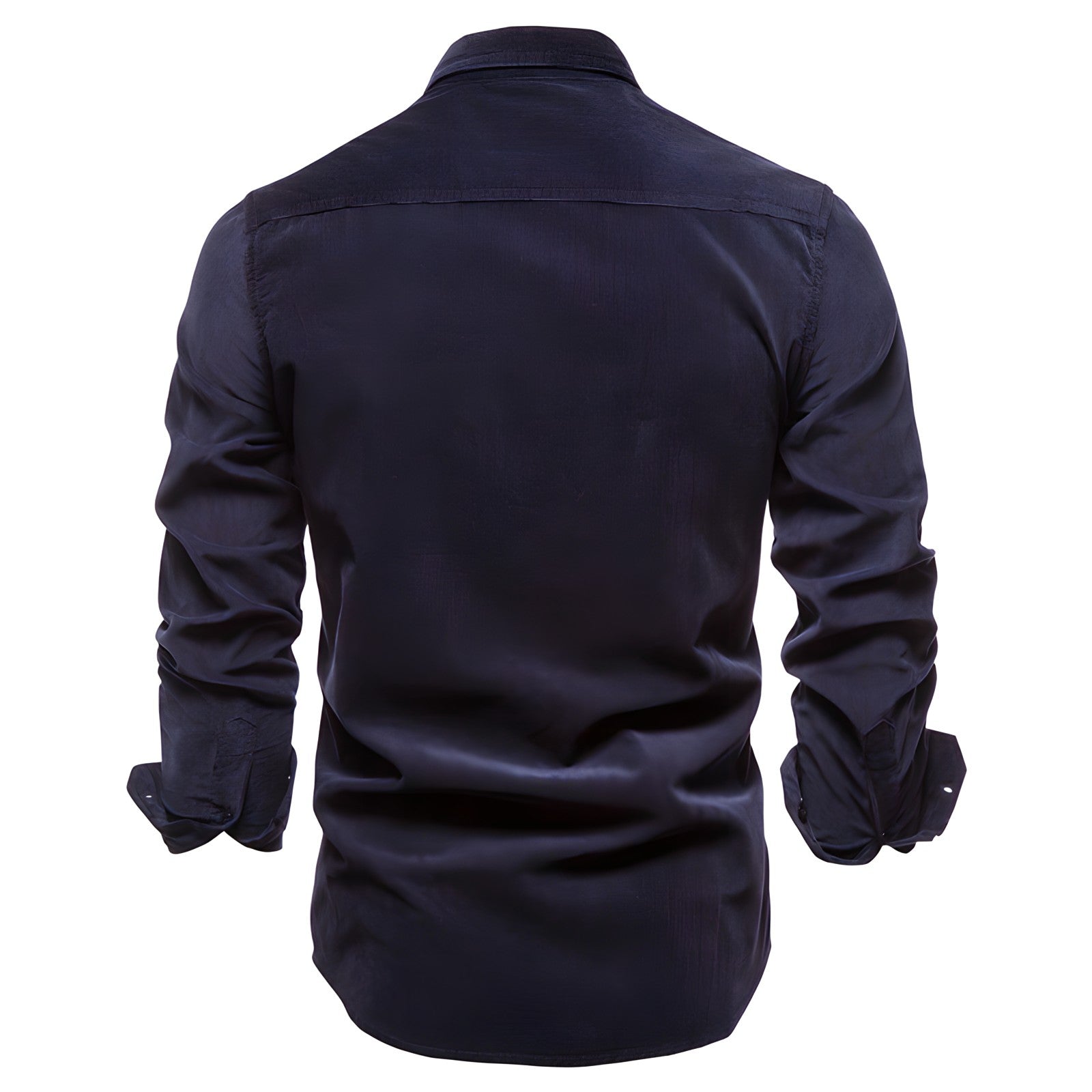 Men's Long Sleeve Casual Shirt with Chest Pockets Classic Fit