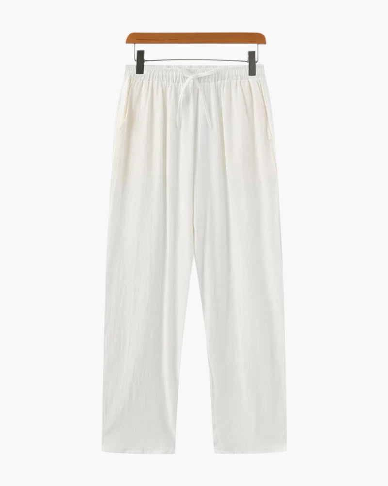 Men's Oversized Linen Pants Casual Summer Relaxed Wide Leg