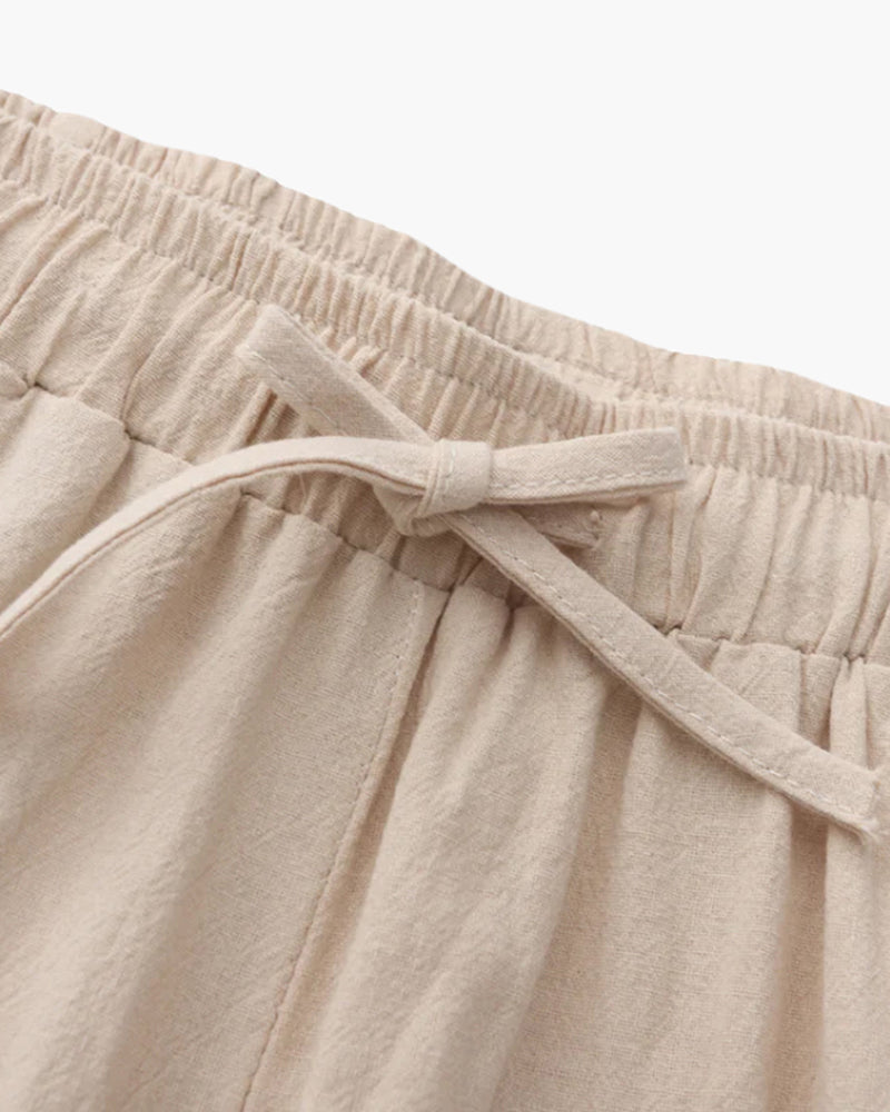 Men's Oversized Linen Pants Casual Summer Relaxed Wide Leg