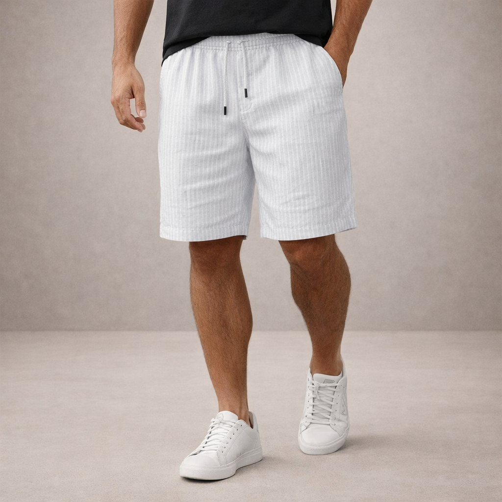 Men's Regular Fit Linen Summer Shorts Breathable Casual