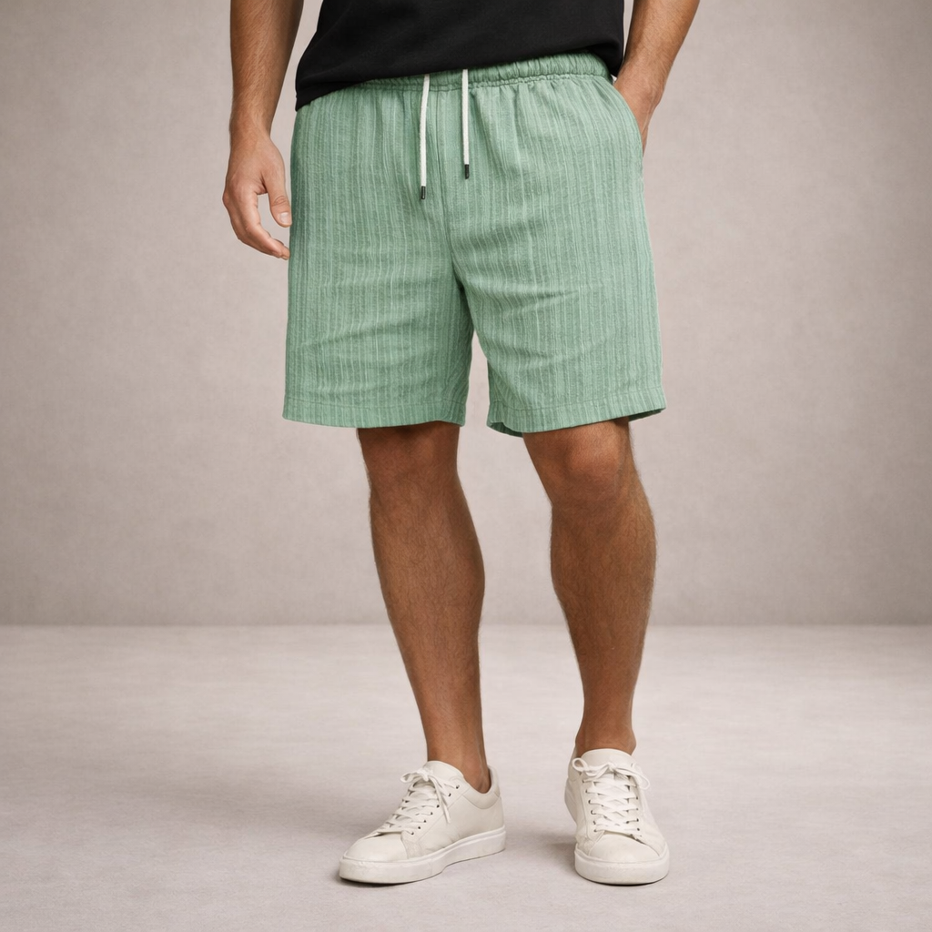 Men's Regular Fit Linen Summer Shorts Breathable Casual