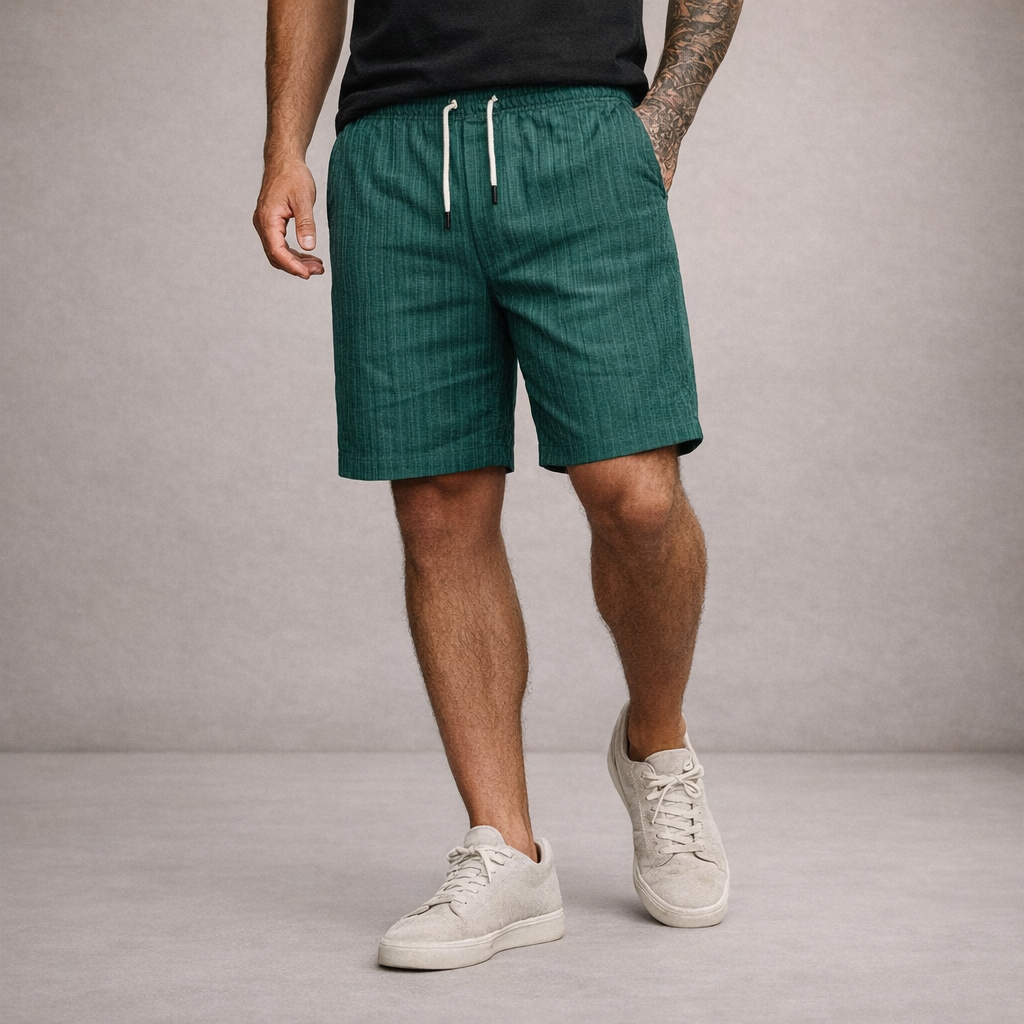 Men's Regular Fit Linen Summer Shorts Breathable Casual
