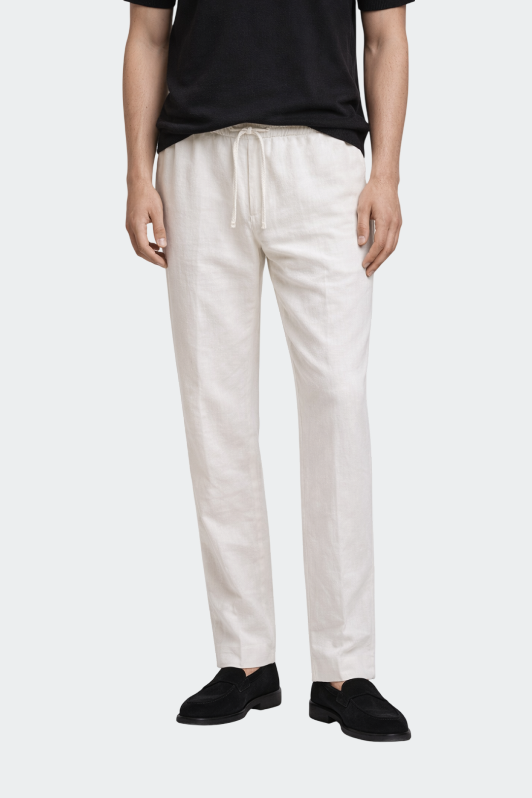 Men's Relaxed Fit Linen Pants Breathable Casual Summer Lightweight
