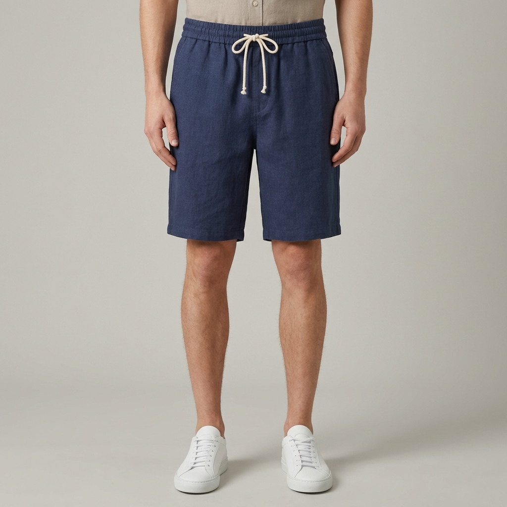 Men's Relaxed Fit Shorts Mid-Rise with Side Pockets