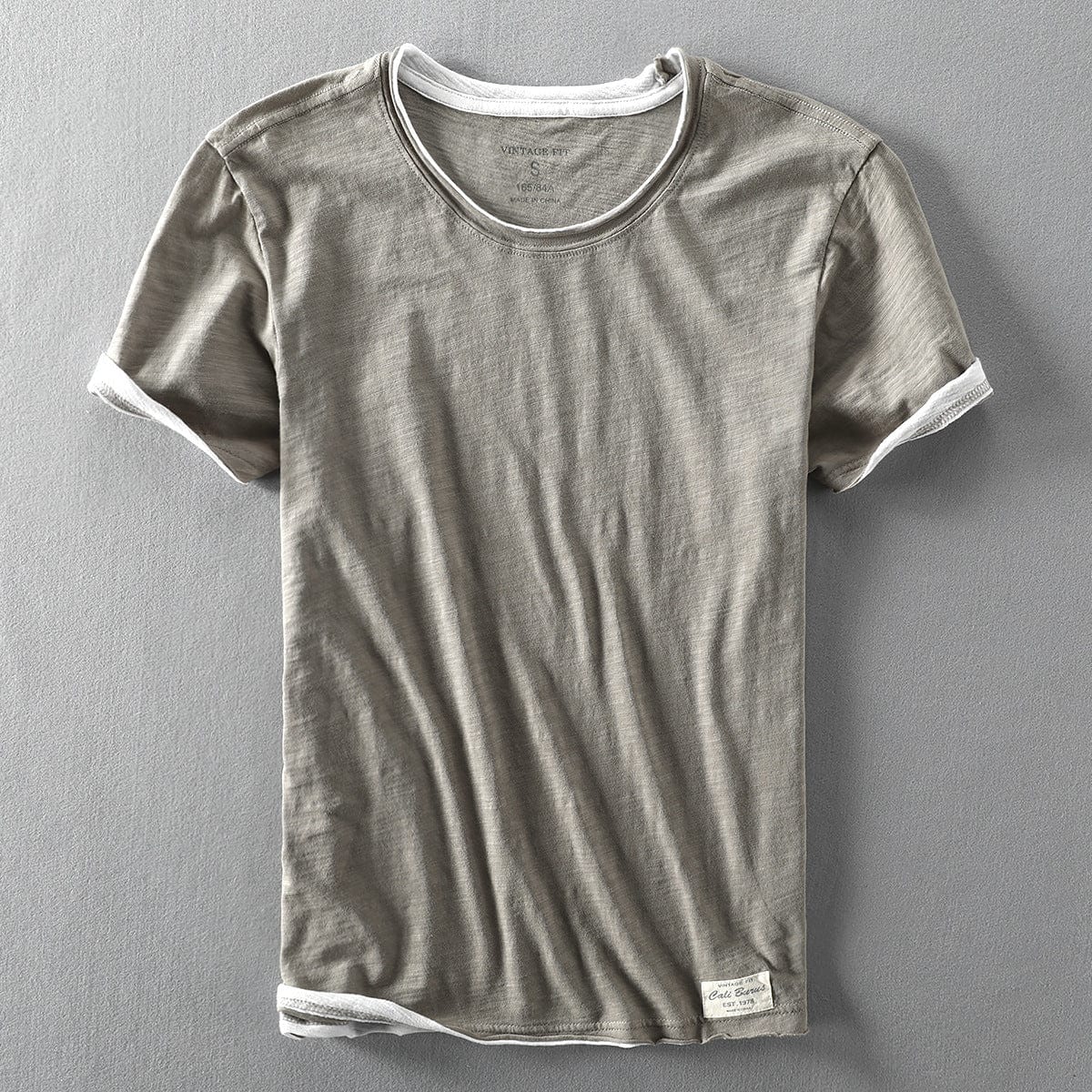 Men's Round Neck Summer T-Shirt Lightweight Breathable Casual Fit