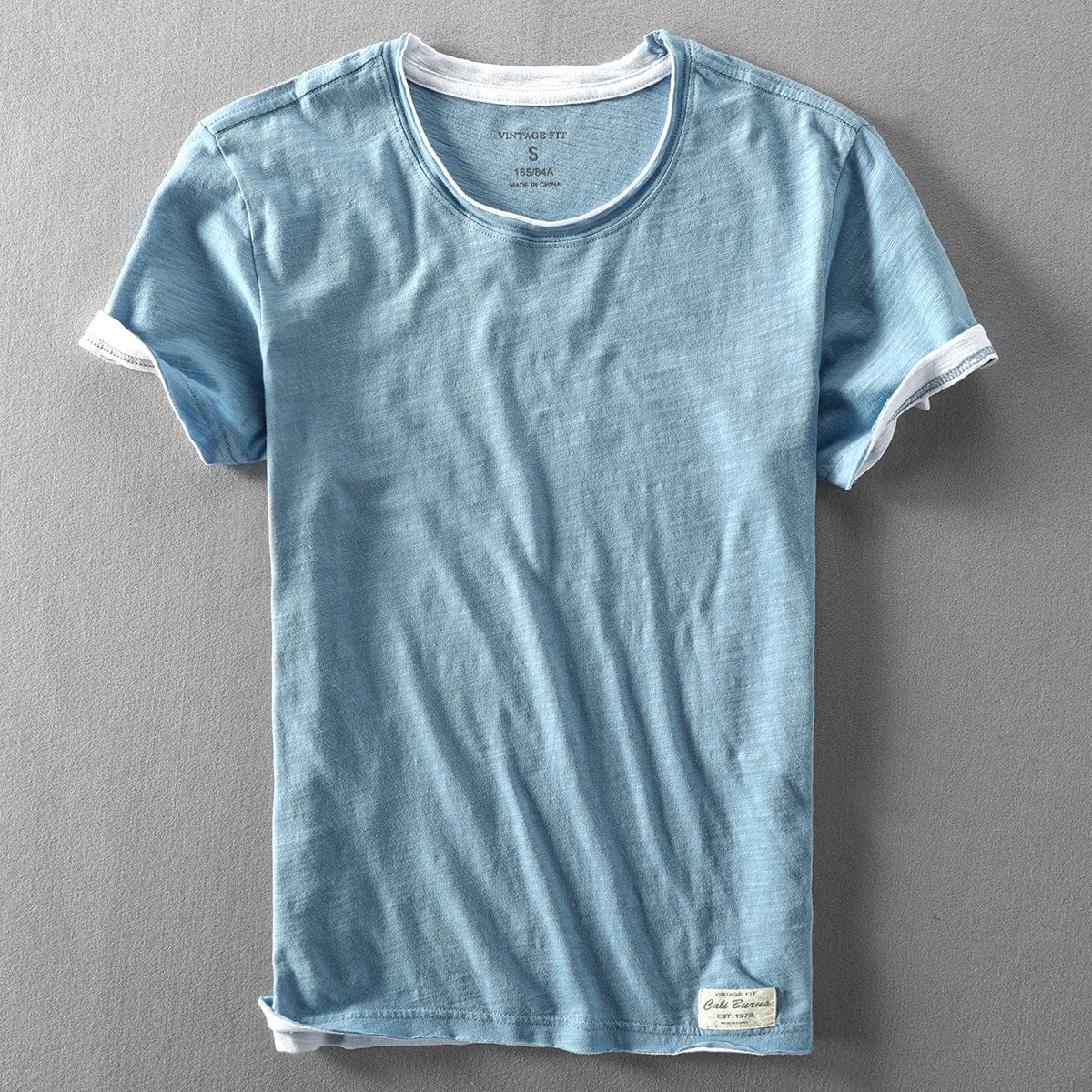 Men's Round Neck Summer T-Shirt Lightweight Breathable Casual Fit