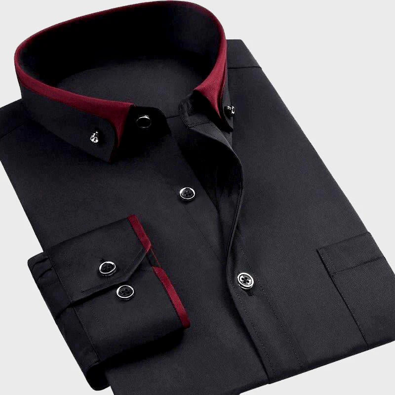 Men's Slim Fit Button-Up Shirt Lightweight Casual Oxford