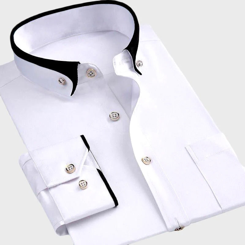 Men's Slim Fit Button-Up Shirt Lightweight Casual Oxford