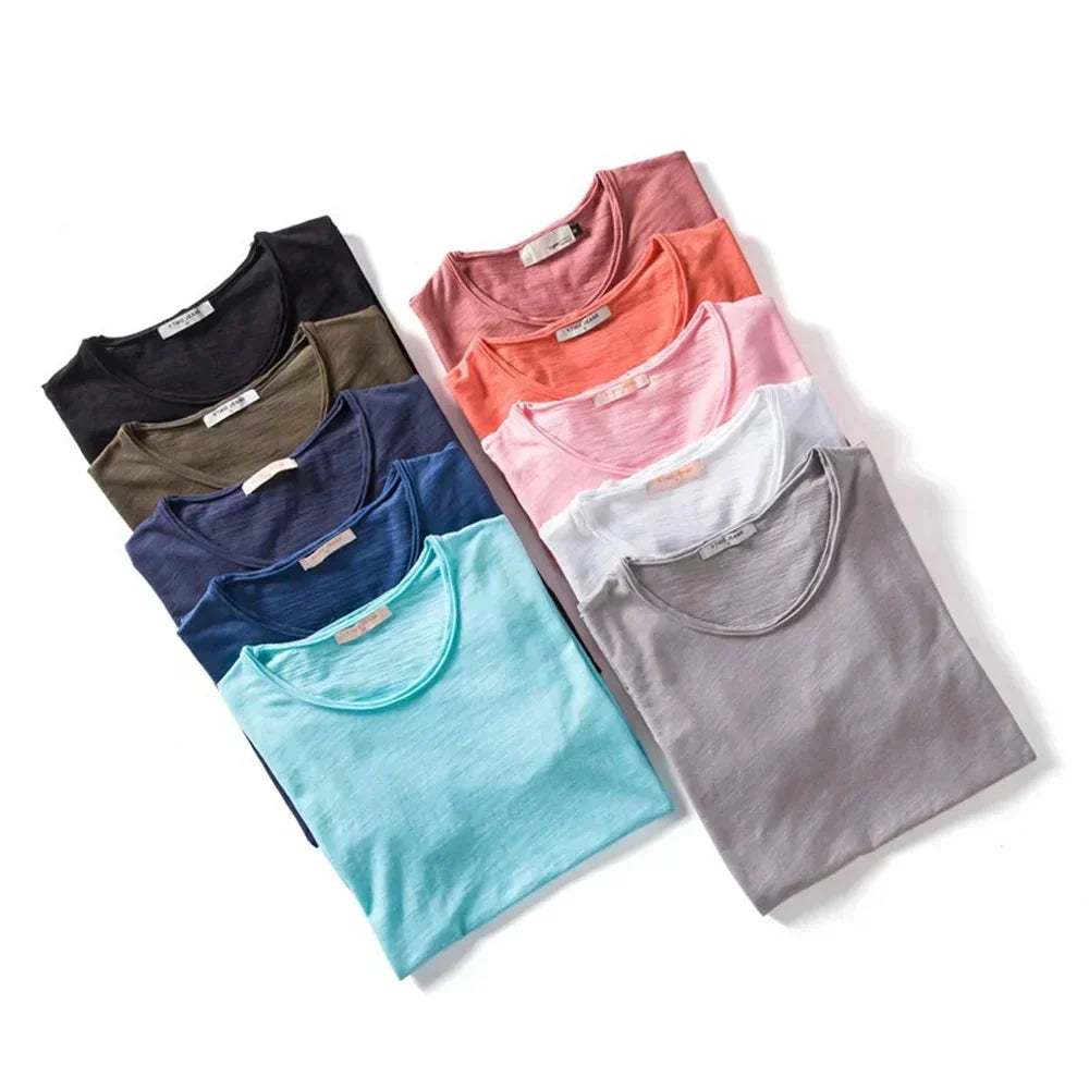 Men's Soft Cotton T-Shirt Lightweight Relaxed Fit Everyday Casual