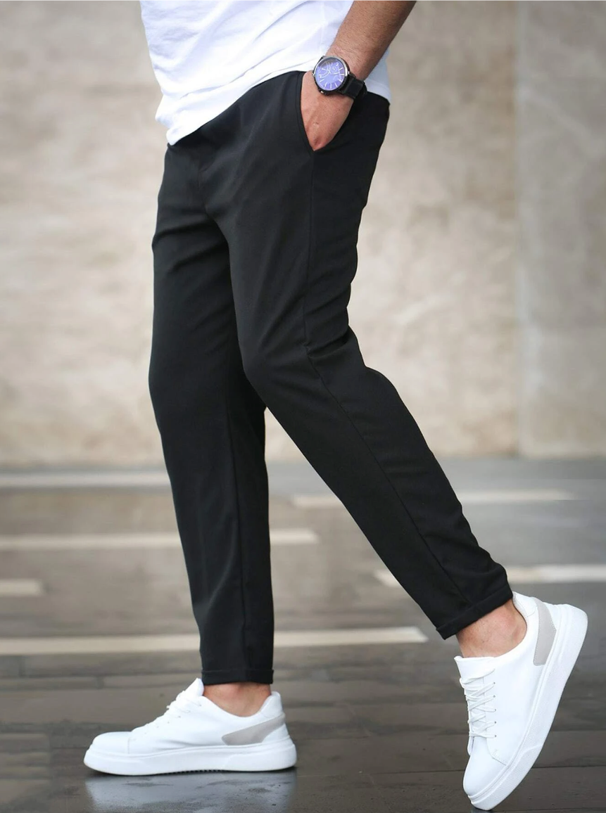 Men's Stretch Comfort Pants Regular Fit Casual Everyday Wear