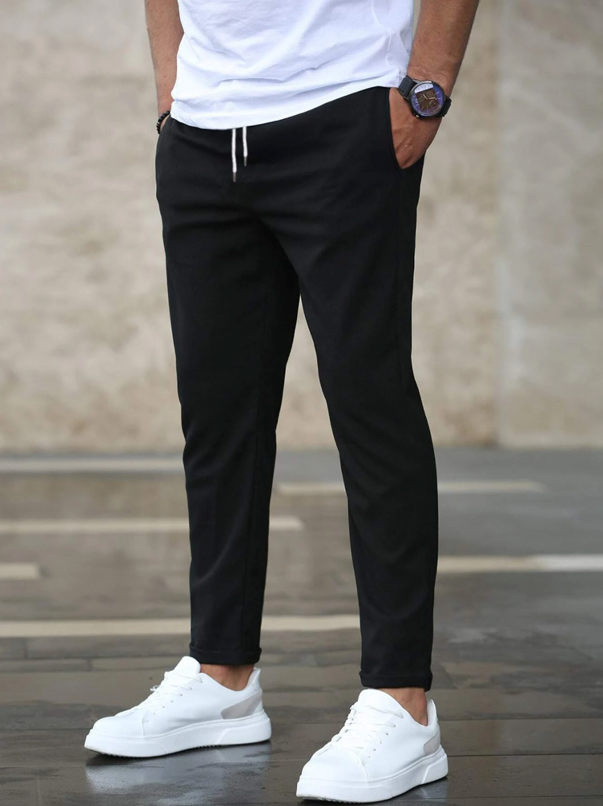 Men's Stretch Comfort Pants Regular Fit Casual Everyday Wear