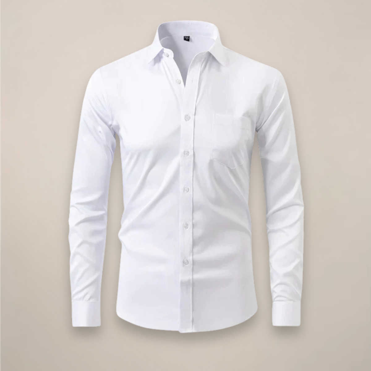 Men's Structured Fit Wrinkle-Free Long Sleeve Button-Down Shirt