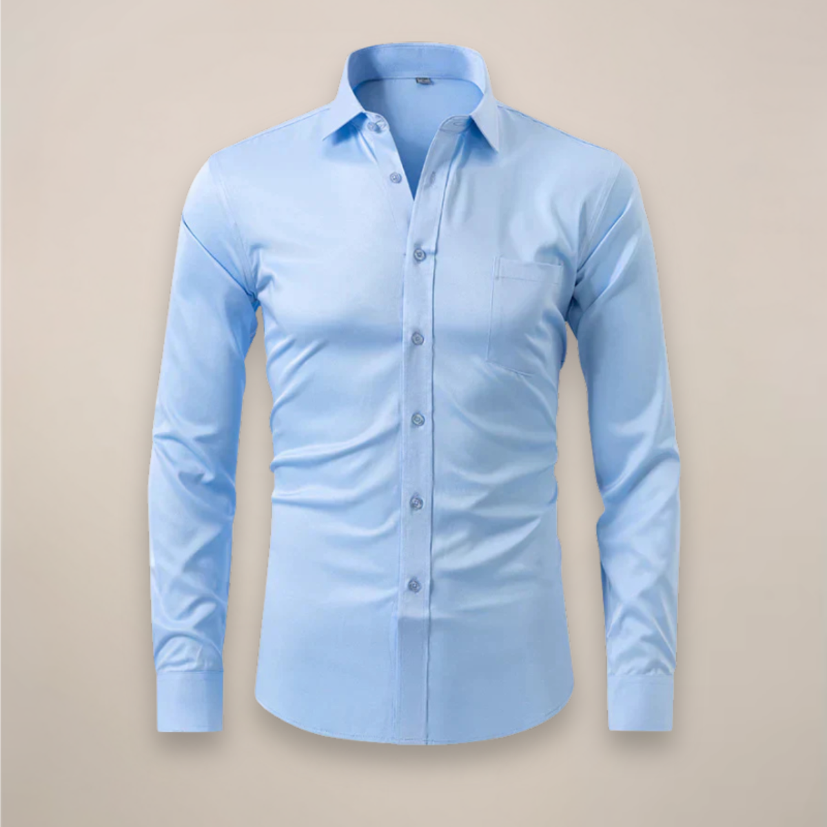 Men's Structured Fit Wrinkle-Free Long Sleeve Button-Down Shirt