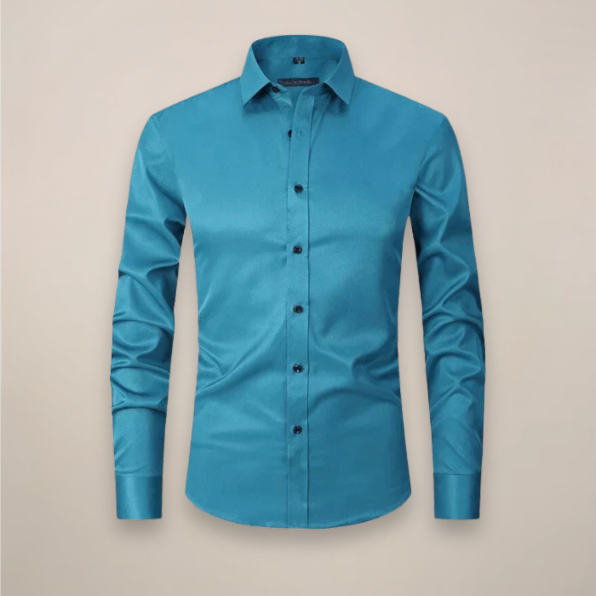 Men's Structured Fit Wrinkle-Free Long Sleeve Button-Down Shirt