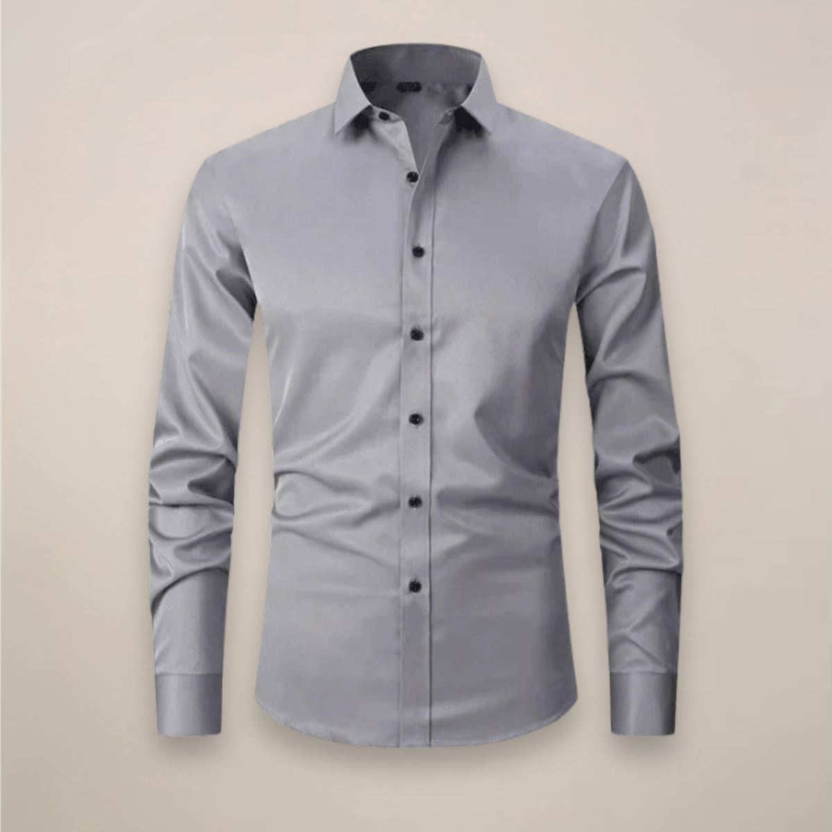 Men's Structured Fit Wrinkle-Free Long Sleeve Button-Down Shirt