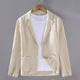 Men's Unstructured Linen Summer Suit Blazer Smart Casual