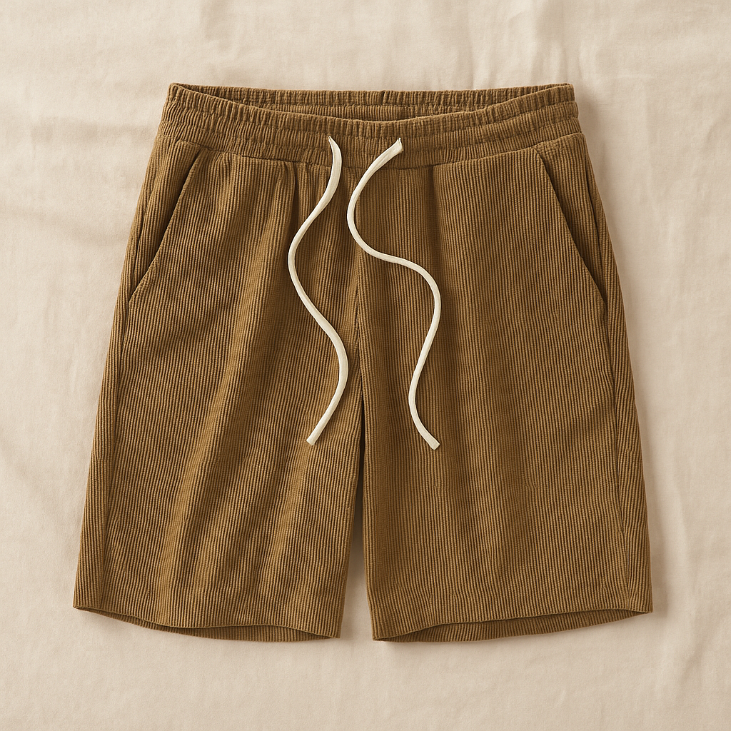 Men's Waffle Knit Shorts with Comfortable Elastic Waist