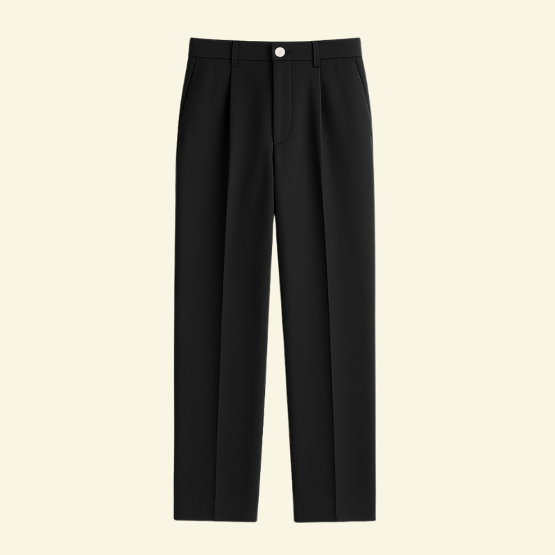 Men's Wide Leg Formal Trousers Premium Loose Fit Tailored Style