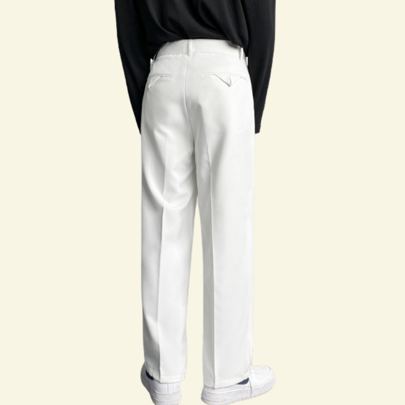 Men's Wide Leg Formal Trousers Premium Loose Fit Tailored Style