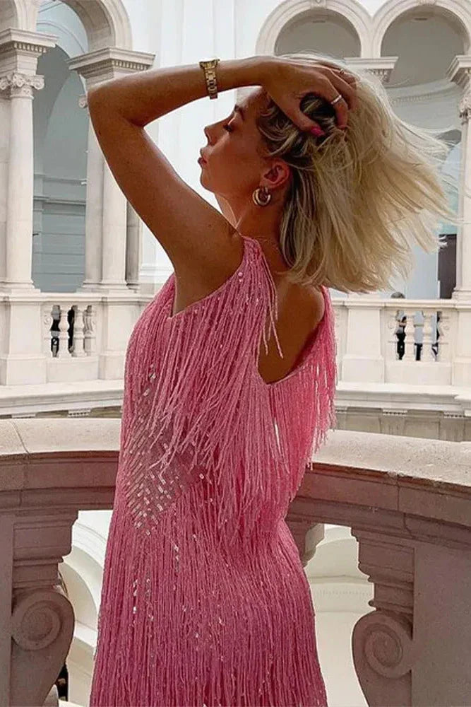 Women's Sparkle Short Dress Sequin Evening Party Glamour