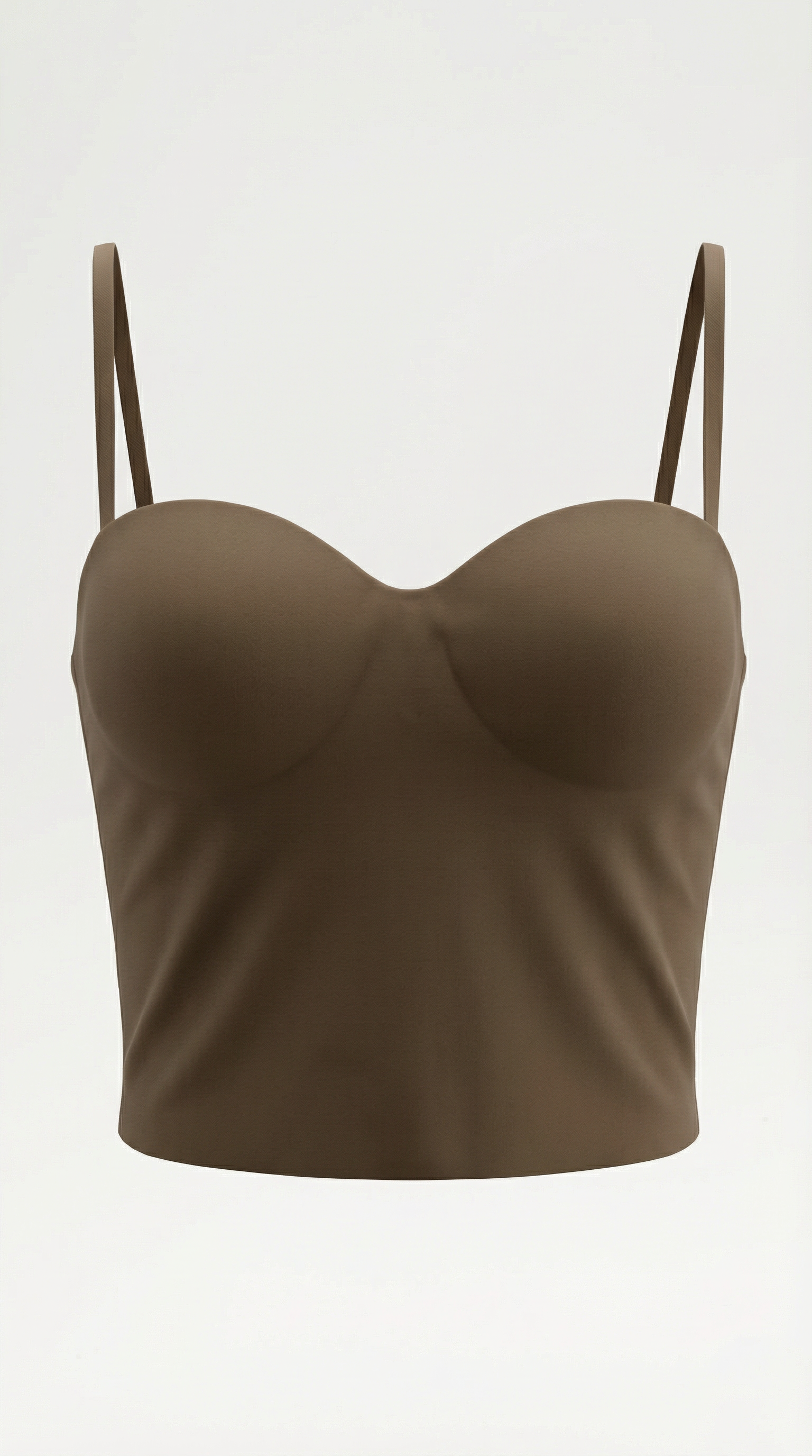 Women's Structured Fitted Tank Top with Heart Neckline