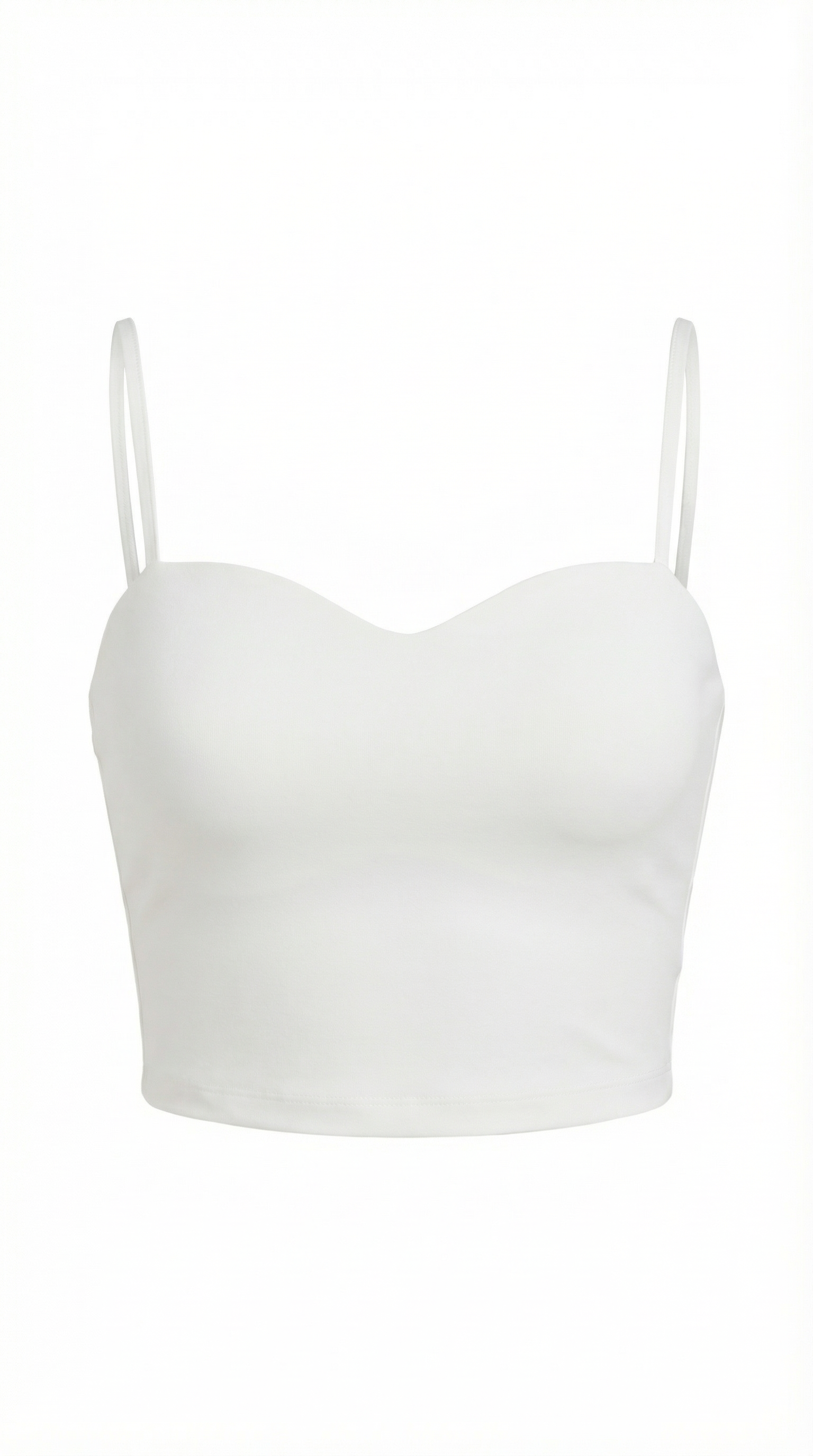 Women's Structured Fitted Tank Top with Heart Neckline