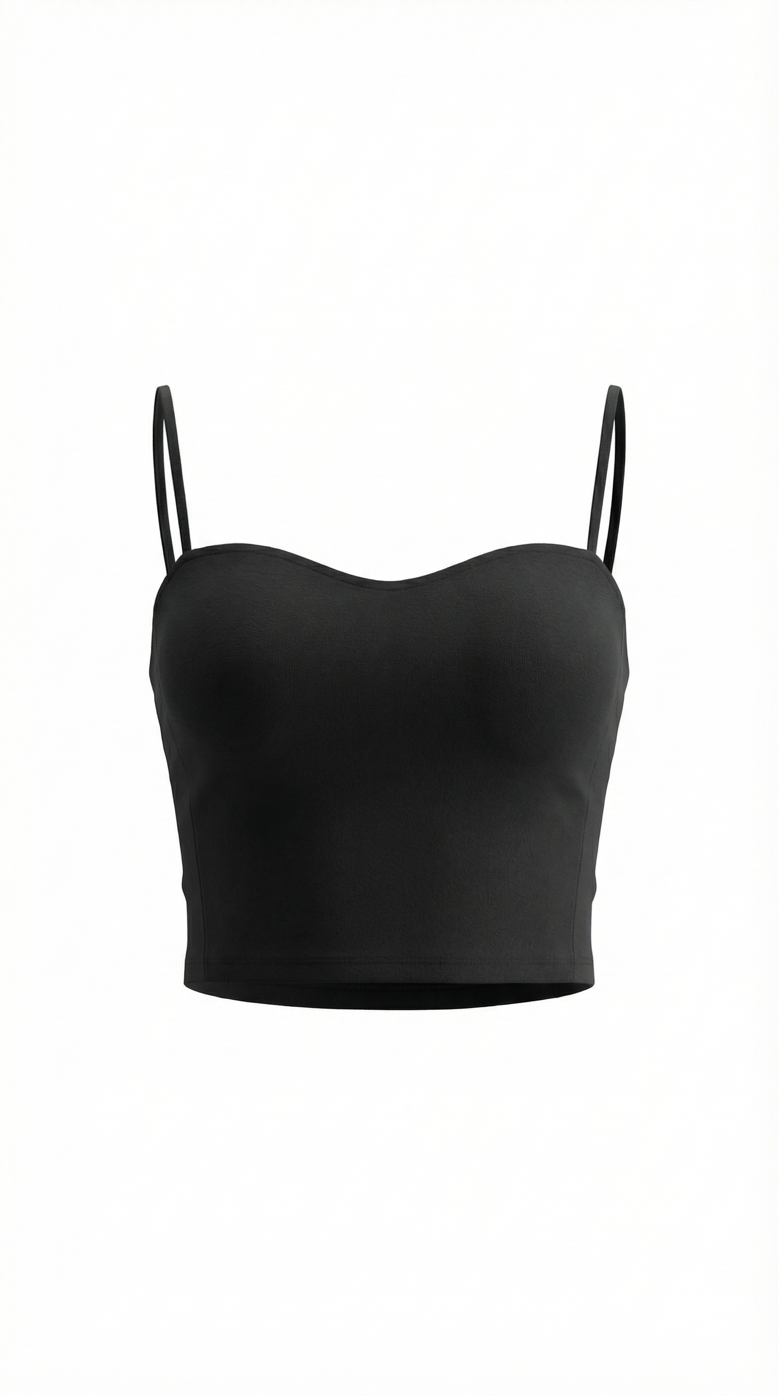 Women's Structured Fitted Tank Top with Heart Neckline