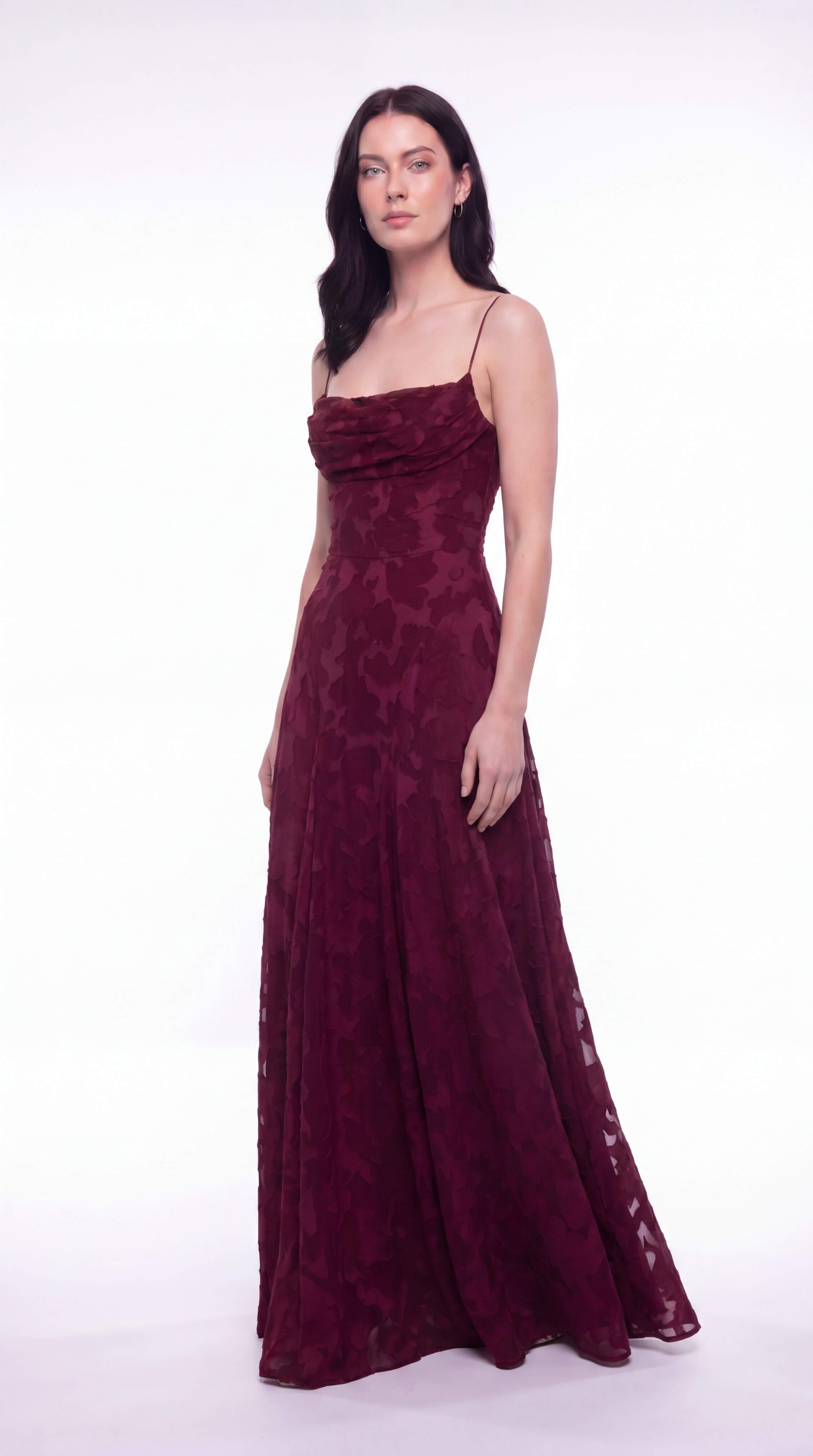 Women's Floral Maxi Dress Thin Straps Wedding Guest Evening Gown - 10