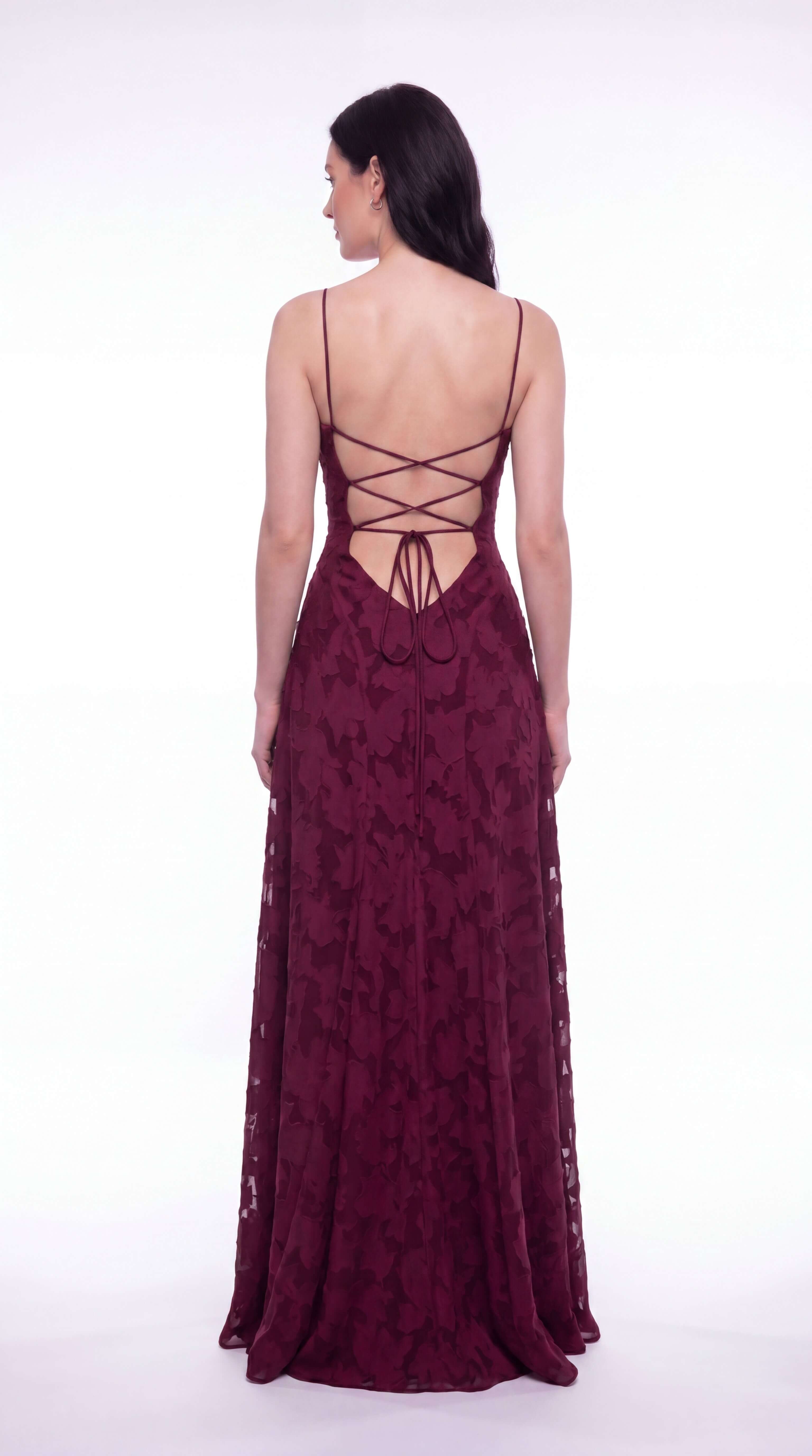 Women's Floral Maxi Dress Thin Straps Wedding Guest Evening Gown - 11
